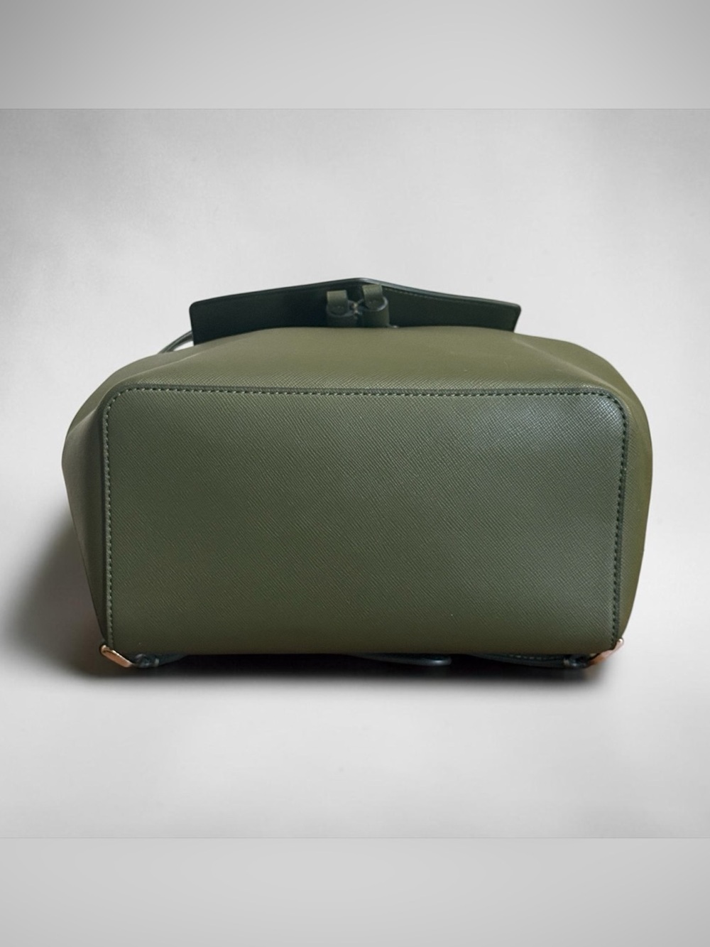 Kate Spade New York Olive Green Saffiano Leather Backpack with Adjustable Straps - Picture 7 of 12